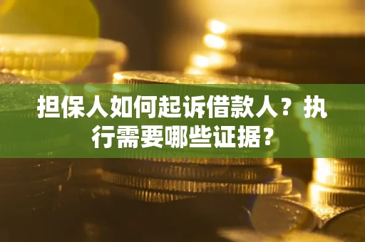 济南担保人如何起诉借款人？执行需要哪些证据？