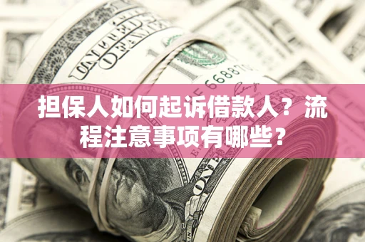 济南担保人如何起诉借款人？流程注意事项有哪些？